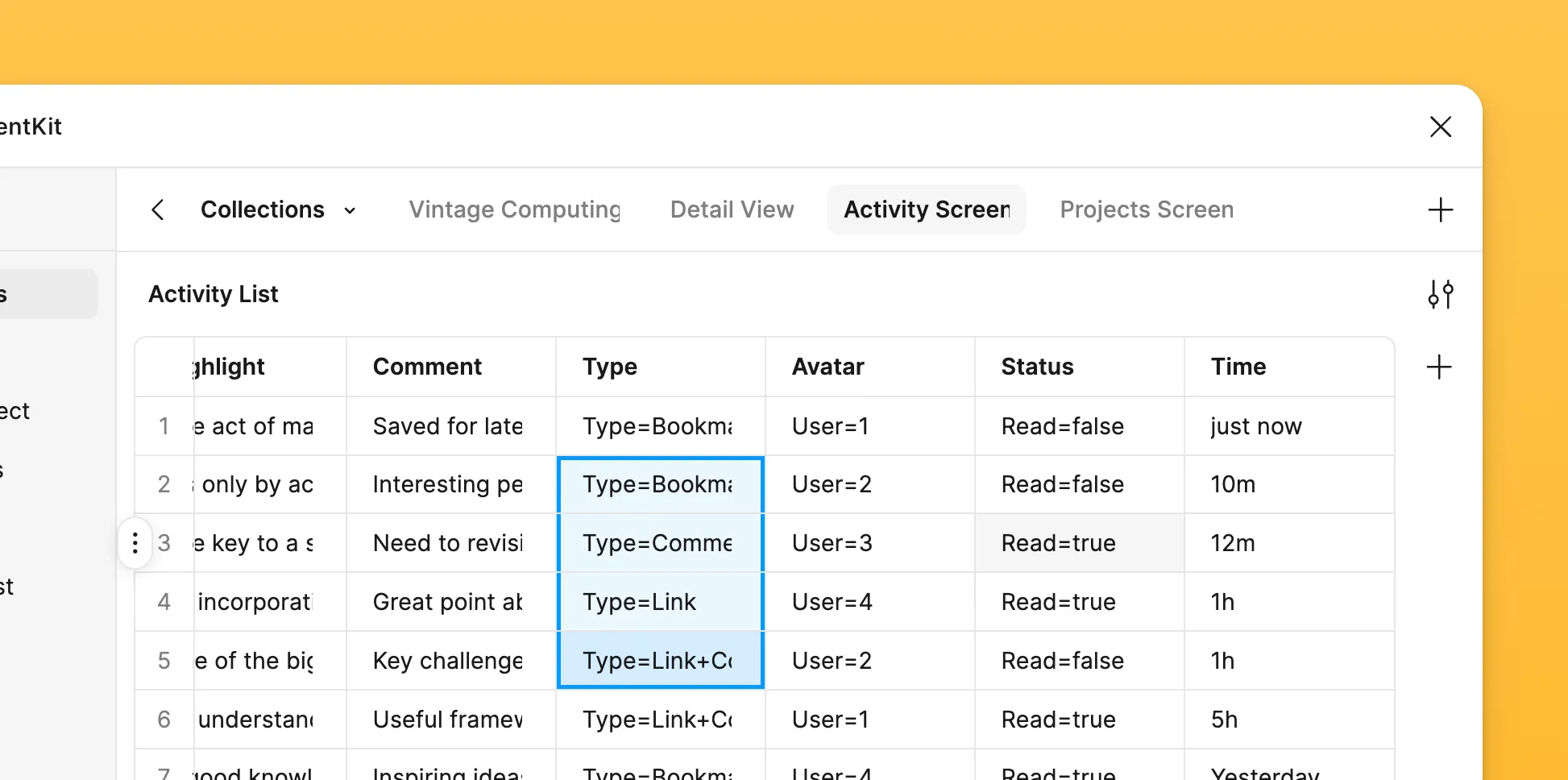 Create dataset dialog
